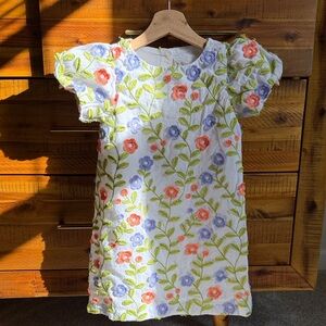 Janie & Jack Girls Floral Embroidered Dress 🌼 🌺